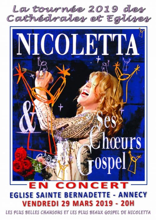 Nicoletta, tournée des cathédrales et églises 2019