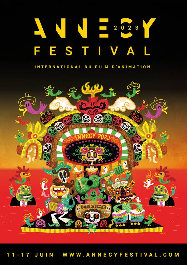 L’affiche du festival d’animation 2023 aux couleurs du Mexique